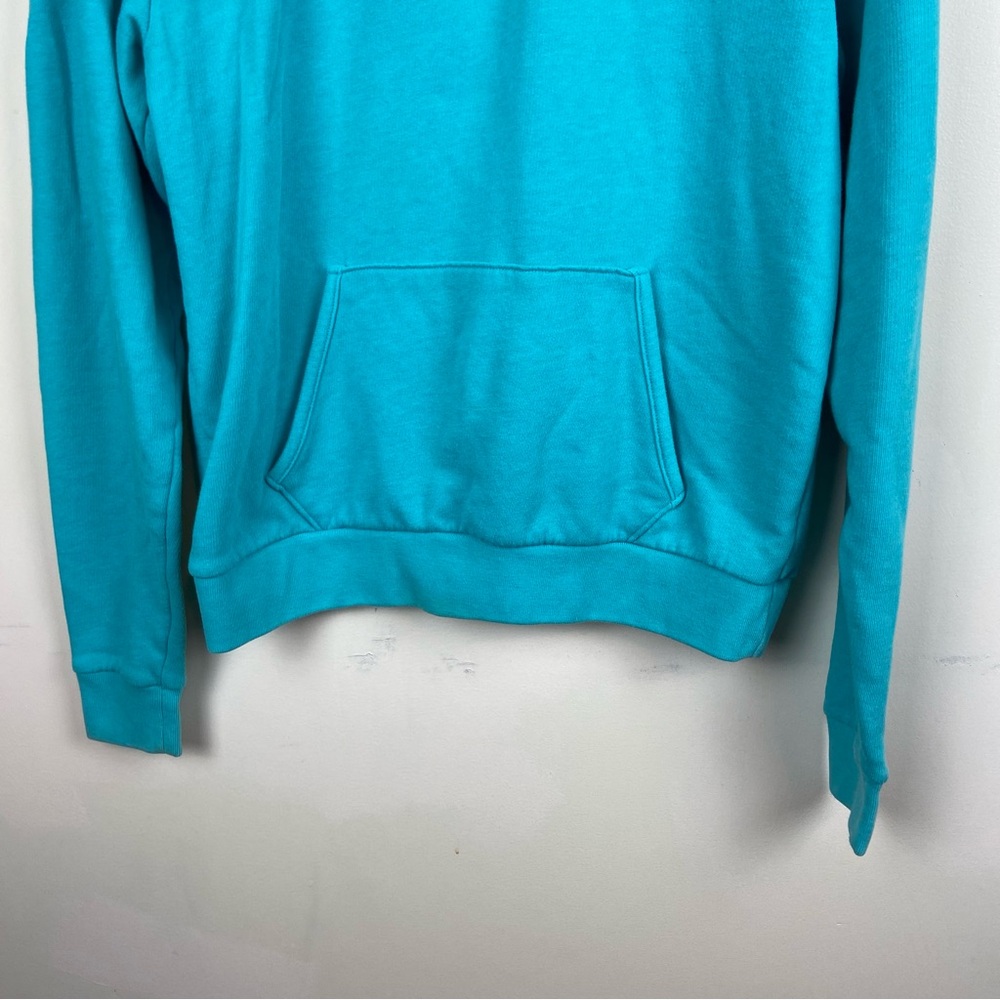 Victoria Secret PINK Turquoise Teal Logo Cheetah Leopard Quarter Zip Pullover XS - Picture 3 of 10